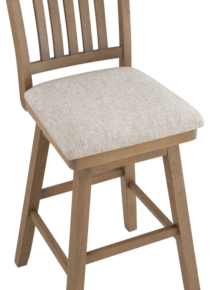 Madison Mission Oak High Back Wood Bar Stool, 42.5 in.