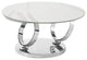 Satellite Coffee Table In White Porcelain And Chrome Base.