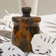 Polished Marble Bathroom Jar, Black and Brown