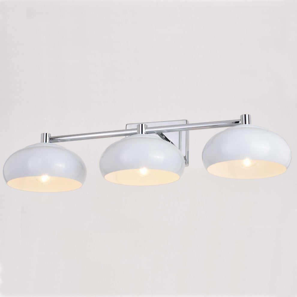 Belmont 3 Light Vanity Chrome and Gloss White