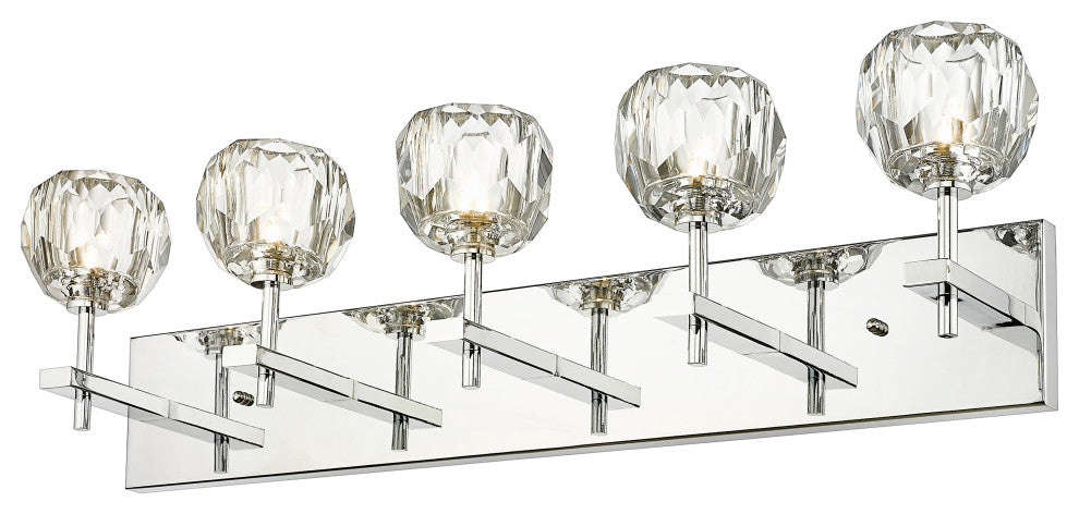 Bethel International YS12W30CH 5-Light Vanity Lights, Chrome