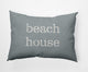 14x20" Beach House  Nautical Decorative Indoor Pillow, Pretty Grey