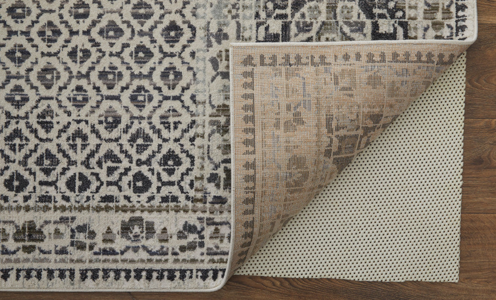 Weave & Wander Kiba Gray/Ivory Rug, 2'2"x3'