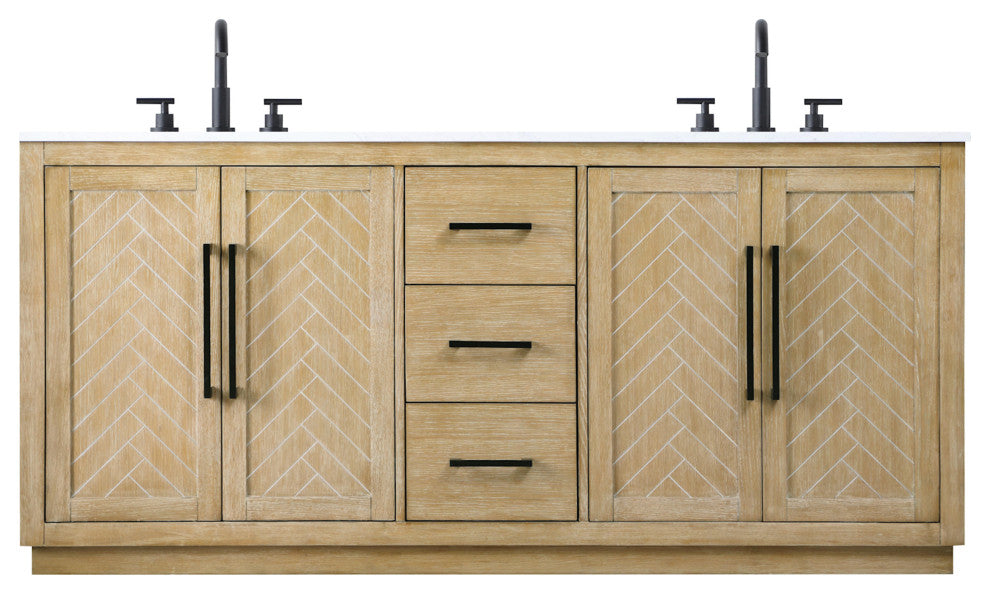 Elegant Lighting VF29072D Chase 72" - Linen Oak