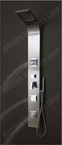 Lenox Stainless Steel Waterfall Shower Panel With Pulsating Body Sprays