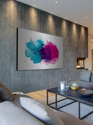 "Soft and Cool" Painting Print on Brushed Aluminum