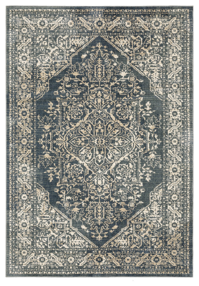 Oriental Weavers Fiona Indoor Rug Blue/ Beige 5'3" X 7'3"