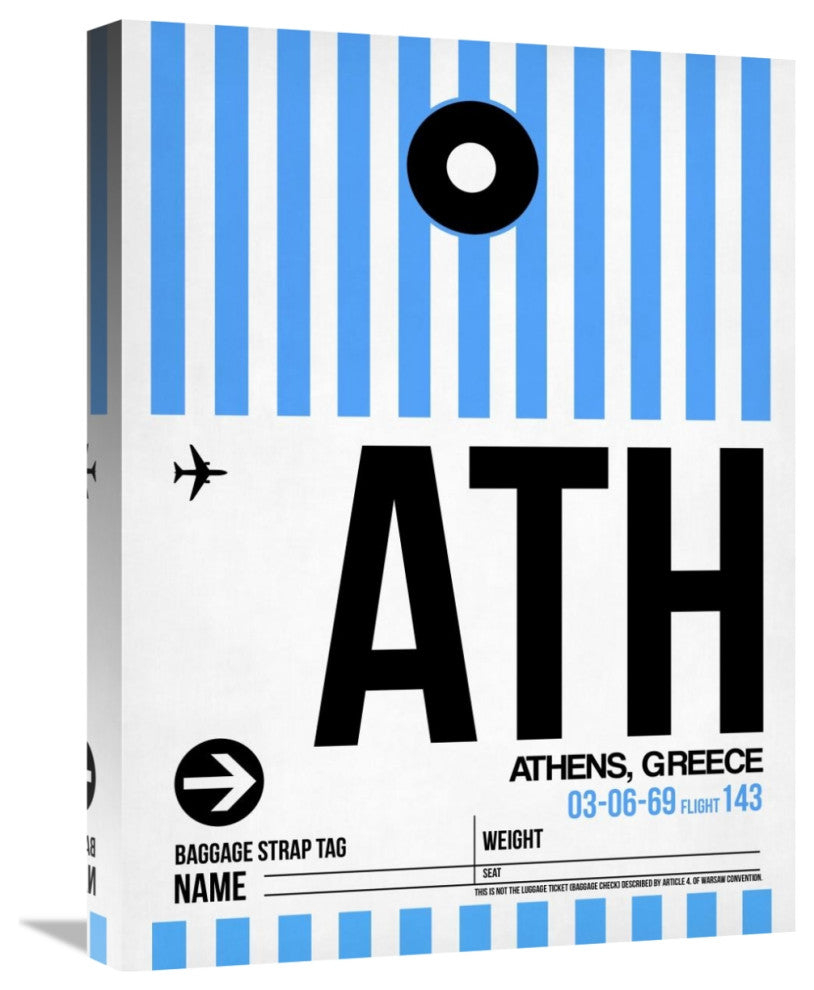 "ATH Athens Luggage Tag 1" Fine Art Print
