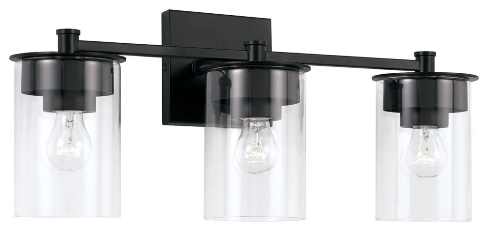 Capital Lighting 146831-532 Mason 3 Light 21"W Bathroom Vanity - Matte Black