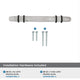 Carrione Cabinet Pull, Marble White/Black Bronze, 3-3/4" Center-to-Center