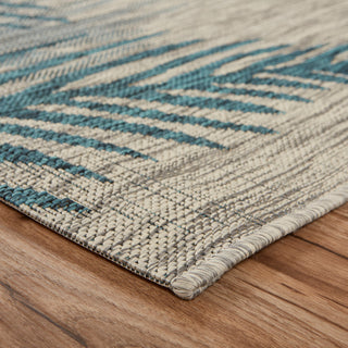 Minimal Palm Area Rug, 7'9"x9'5"