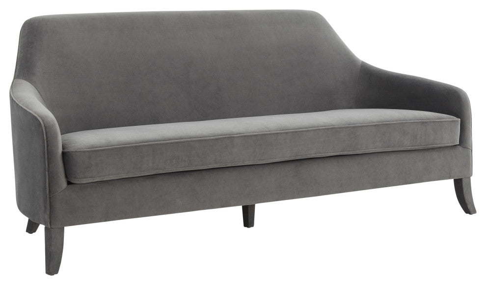 TOV Furniture Neveah Grey Velvet Sofa