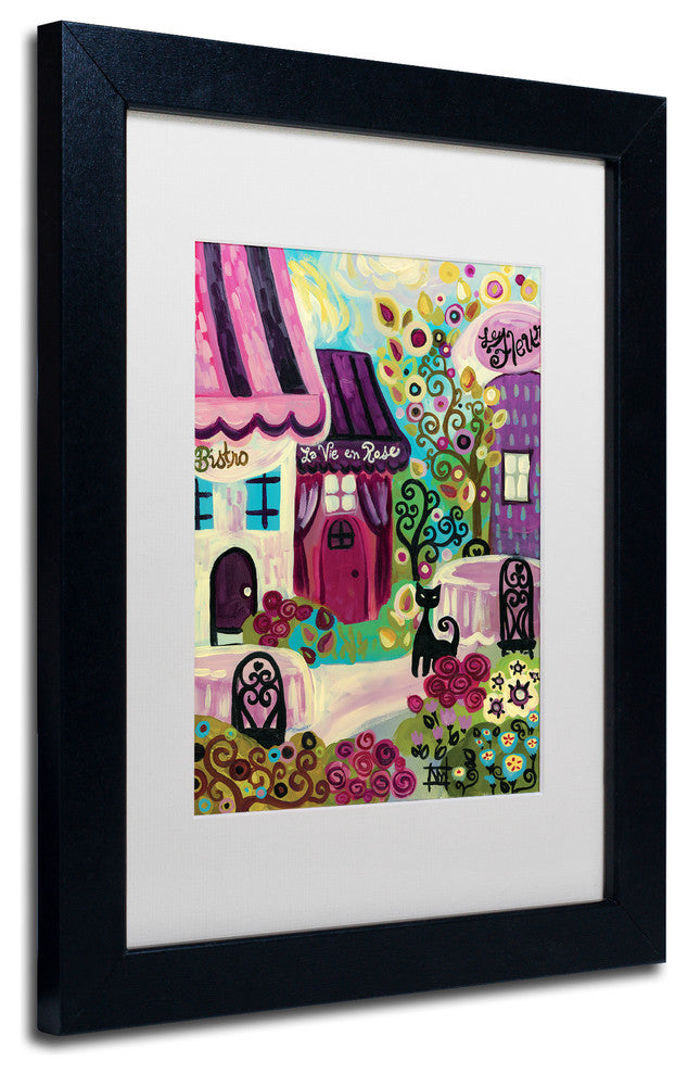 Natasha Wescoat 'La Vie En Rose' Art, Black Frame, White Mat, 11x14
