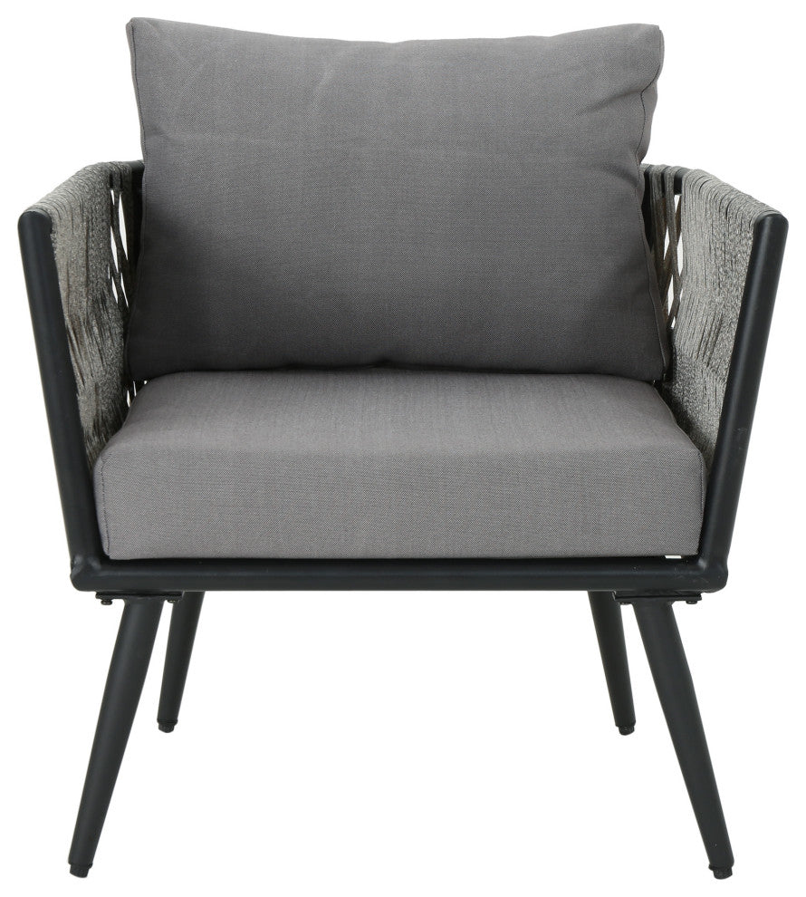 Shipley Outdoor Wicker and Aluminum Club Chair