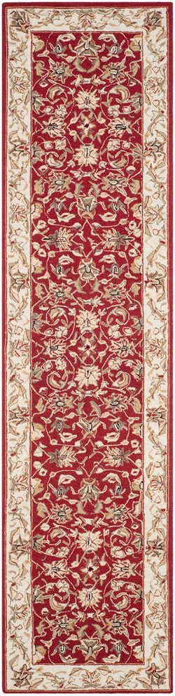 Safavieh Chelsea hk78b Rug, Burgundy/Ivory, 2'6"x12'0" Runner