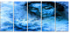 Young Woman With Closed Eyes, Portrait Canvas Art Print, 60"x28", 5 Panels