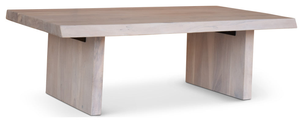 Brooks 48" Coffee Table, White Wash