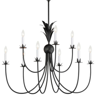 Maxim 2889 Paloma 9 Light 36"W Taper Candle Style Chandelier - Anthracite