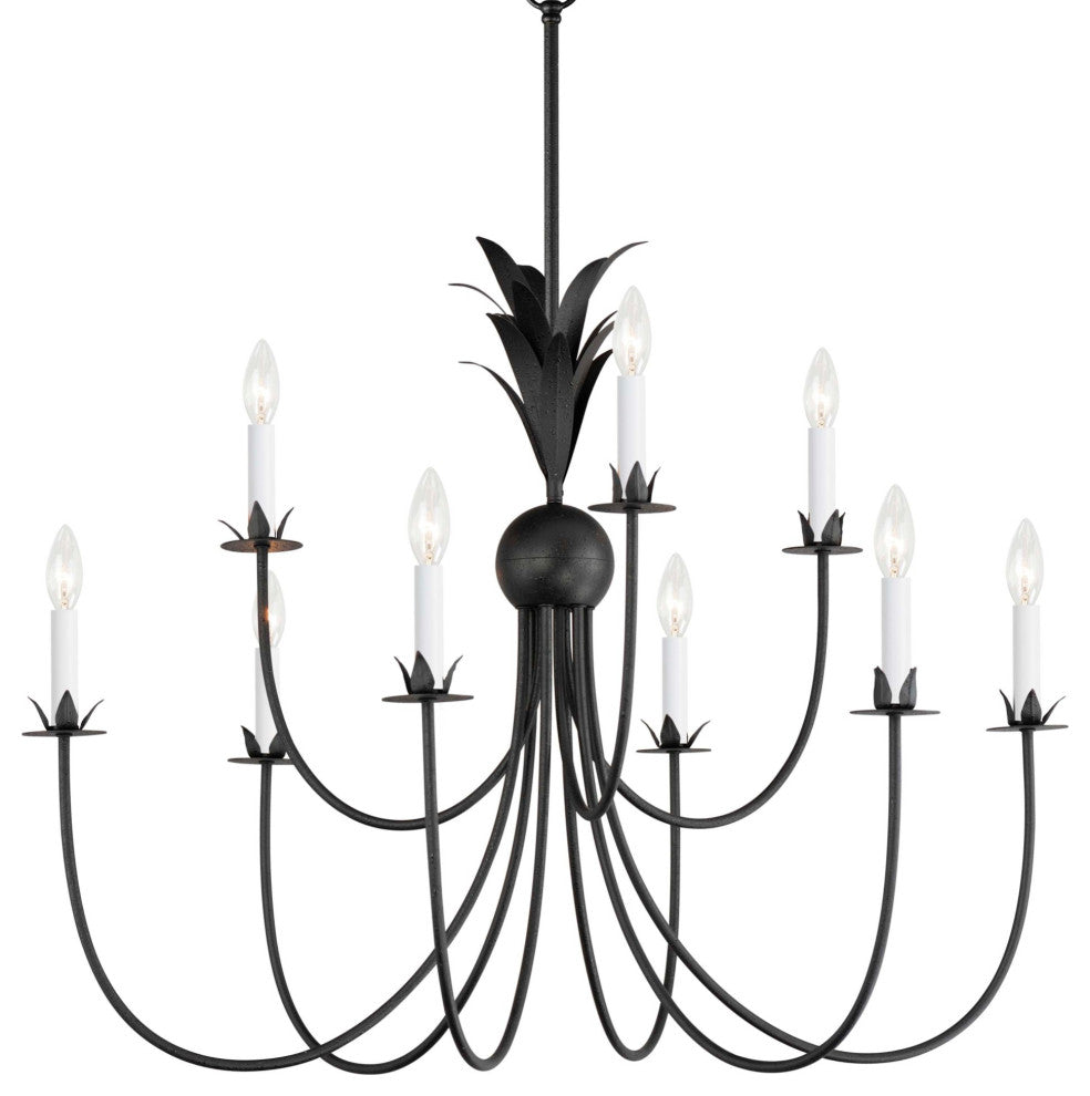 Maxim 2889 Paloma 9 Light 36"W Taper Candle Style Chandelier - Anthracite