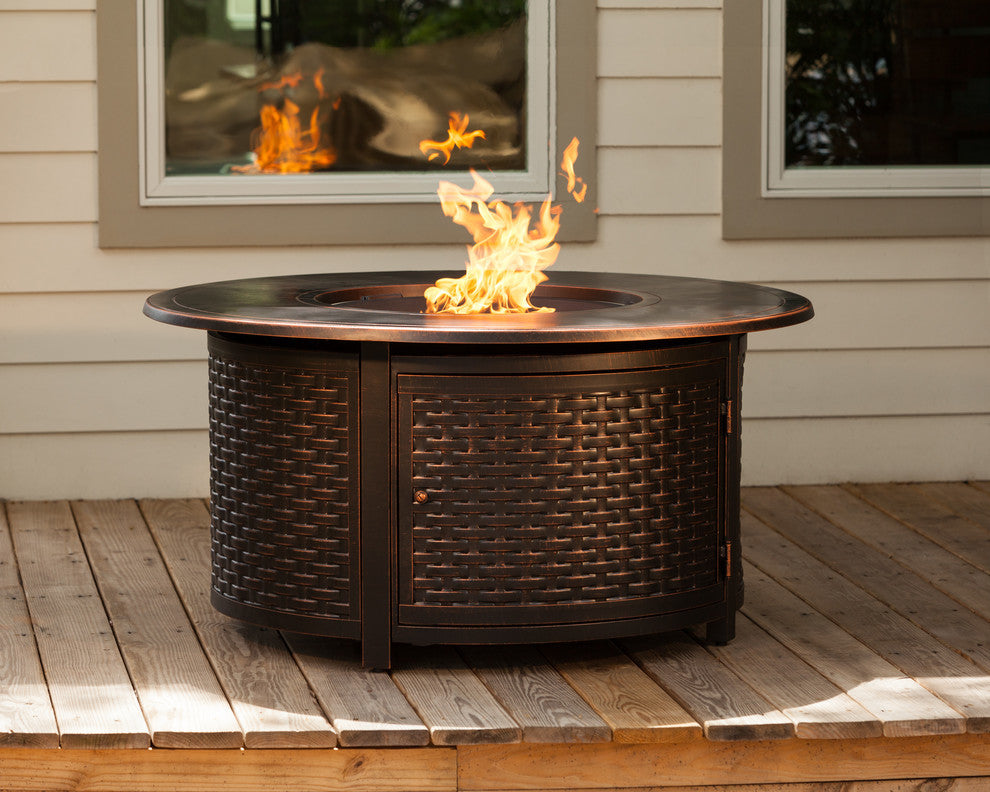 Florence Woven Aluminum LPG Fire Pit