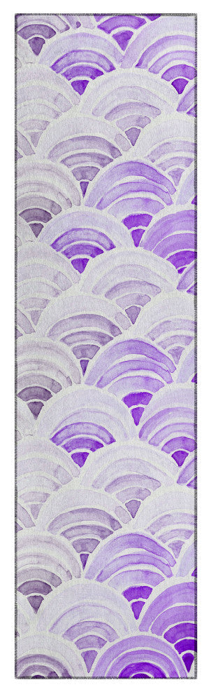 Indoor/Outdoor Seabreeze SZ5 Violet Machine Washable 2'3" x 7'6" Runner Rug