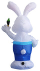 Easter Inflatable Rabbit Holding Color Paintbrush, 4'