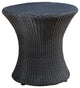 GDF Studio Lorenzo Outdoor Boho Wicker Accent Table, Black