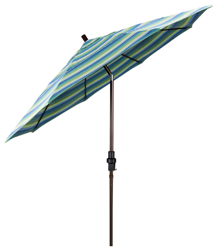 Fiberglass Umbrella Collar Tilt, Sunbrella, Seville Seaside, 11'
