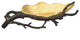 Gold Leaf Candy Dish with Black Branch