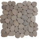 Tan 12x12 Interlocking Natural Pebble Tile, 10 Sheets