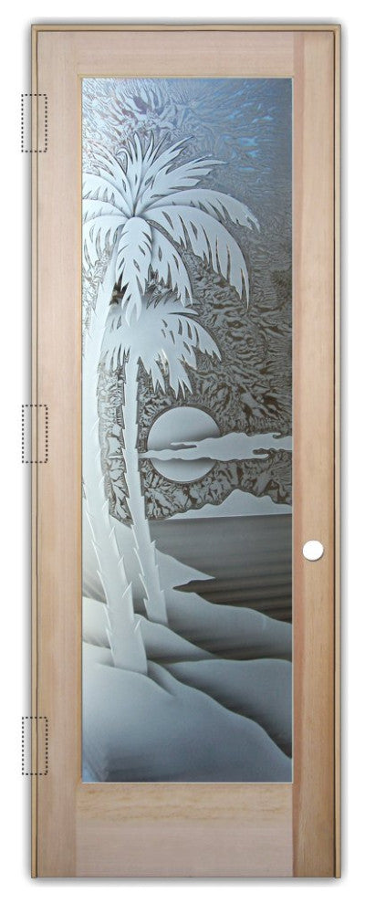 Interior Prehung Door or Interior Slab Door - Palm Sunset - Douglas Fir...