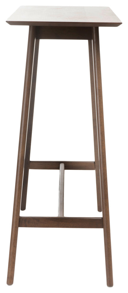 GDF Studio 3-Piece Ethel Natural Walnut Finish Rectangular Bar Set, Dark Gray