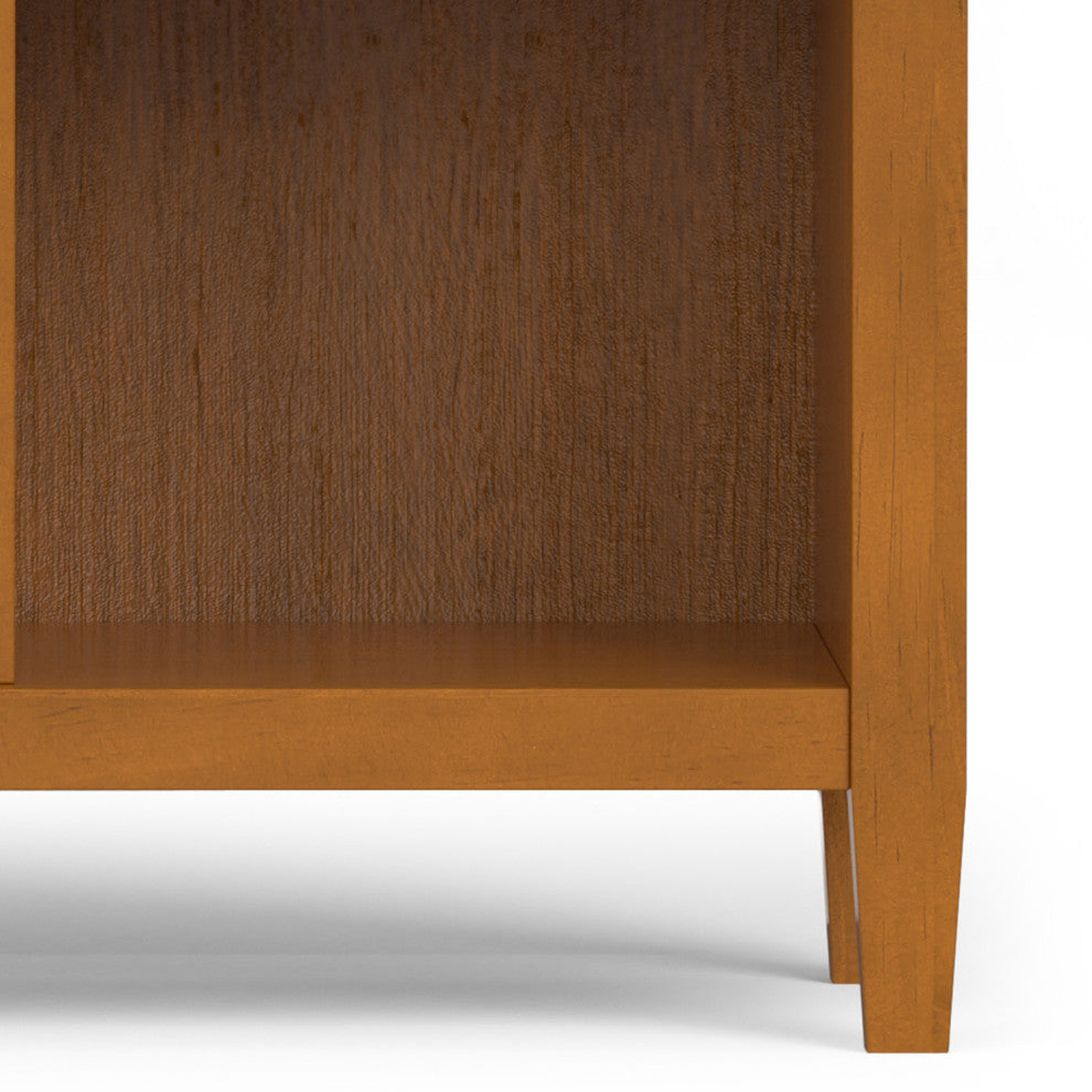 Warm Shaker Solid Wood 9 Cube Storage, Light Golden Brown