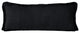 Ox Bay Handwoven Black Distressed Organic Cotton Pillow Cover, 14"x36"