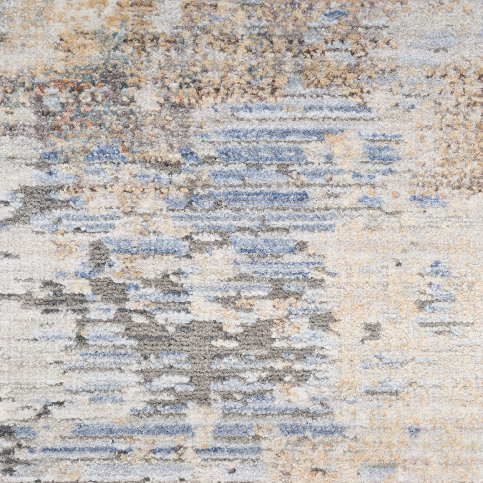 Nourison Abstract Hues 9'10" x 13' Grey Blue Modern Indoor Area Rug