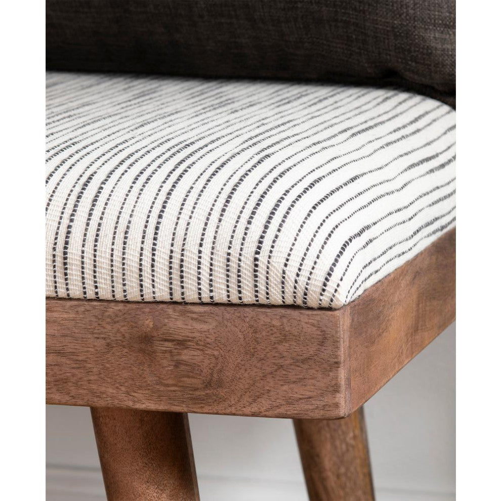 Adacia Black And White Stripe Bench