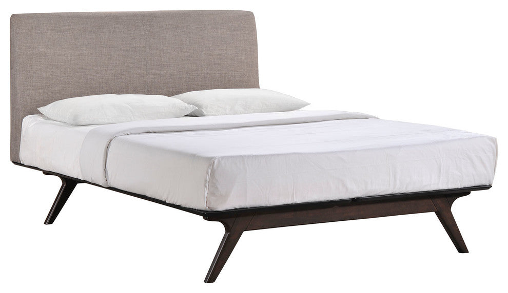 Modway Tracy Twin Bed, Cappuccino Gray