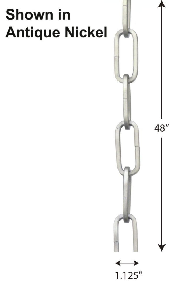 48" 9-gauge Aged Brass Square Profile Accessory Chain