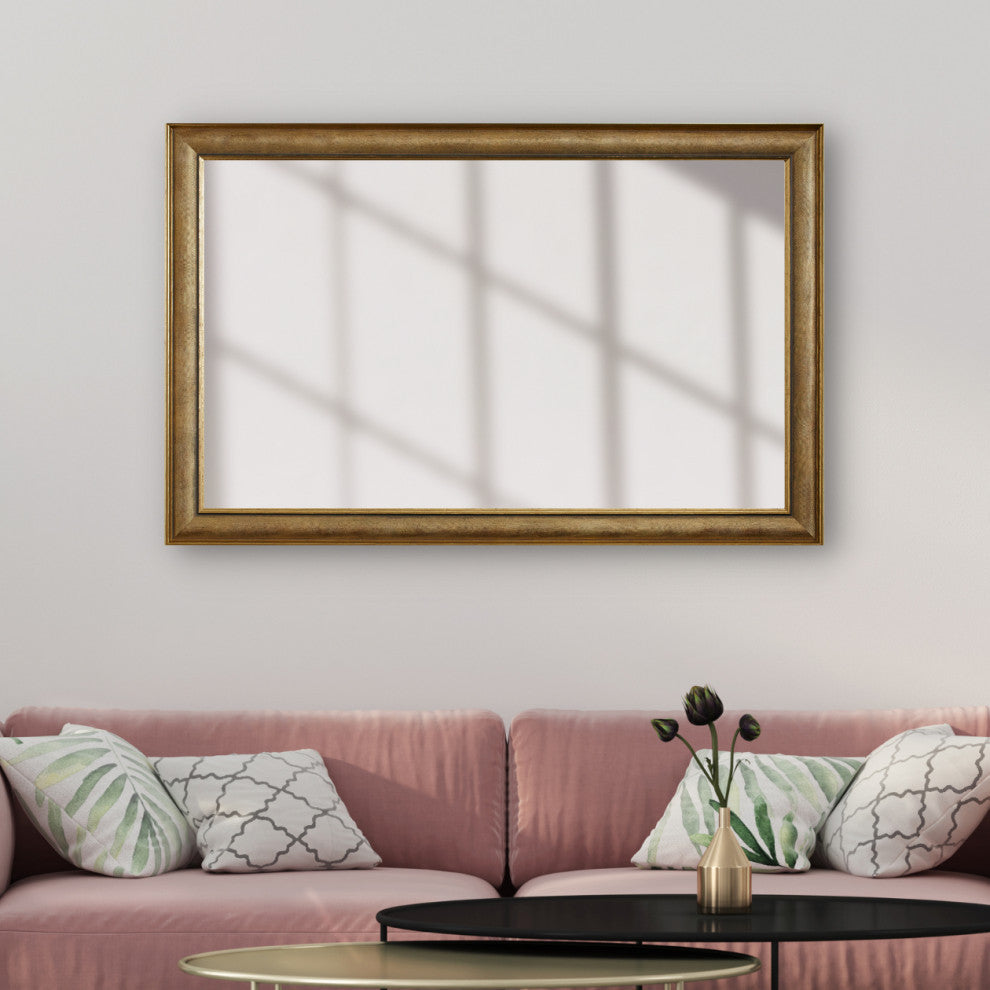 Oxfordshire Framed Wall Mirror, Gold, 36" X 54"
