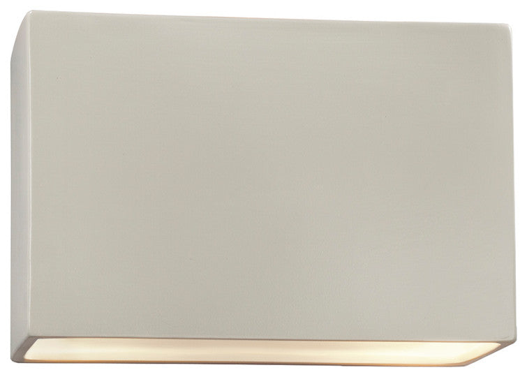 Rectangle Wall Sconce, Closed Top, 10", Incandescent, Matte White