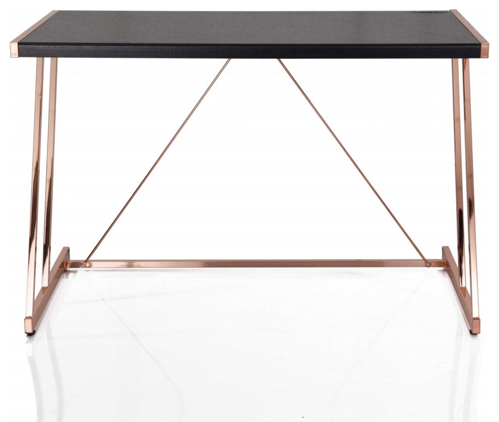 Rose Gold and Jet Black USB Desk