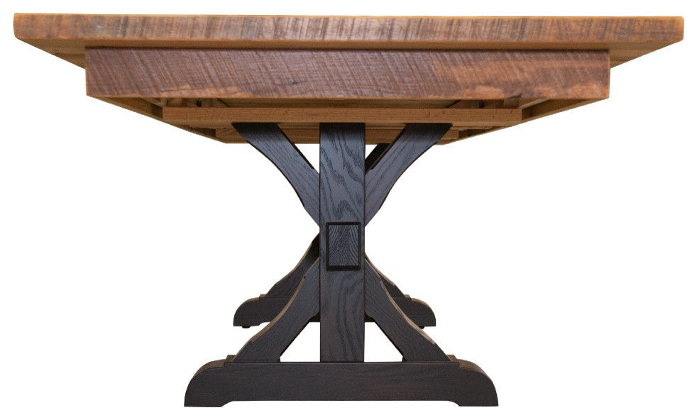 Pathway Reclaimed Barnwood Extendable Dining Table, Provincial, 48x78, 2 Leaves