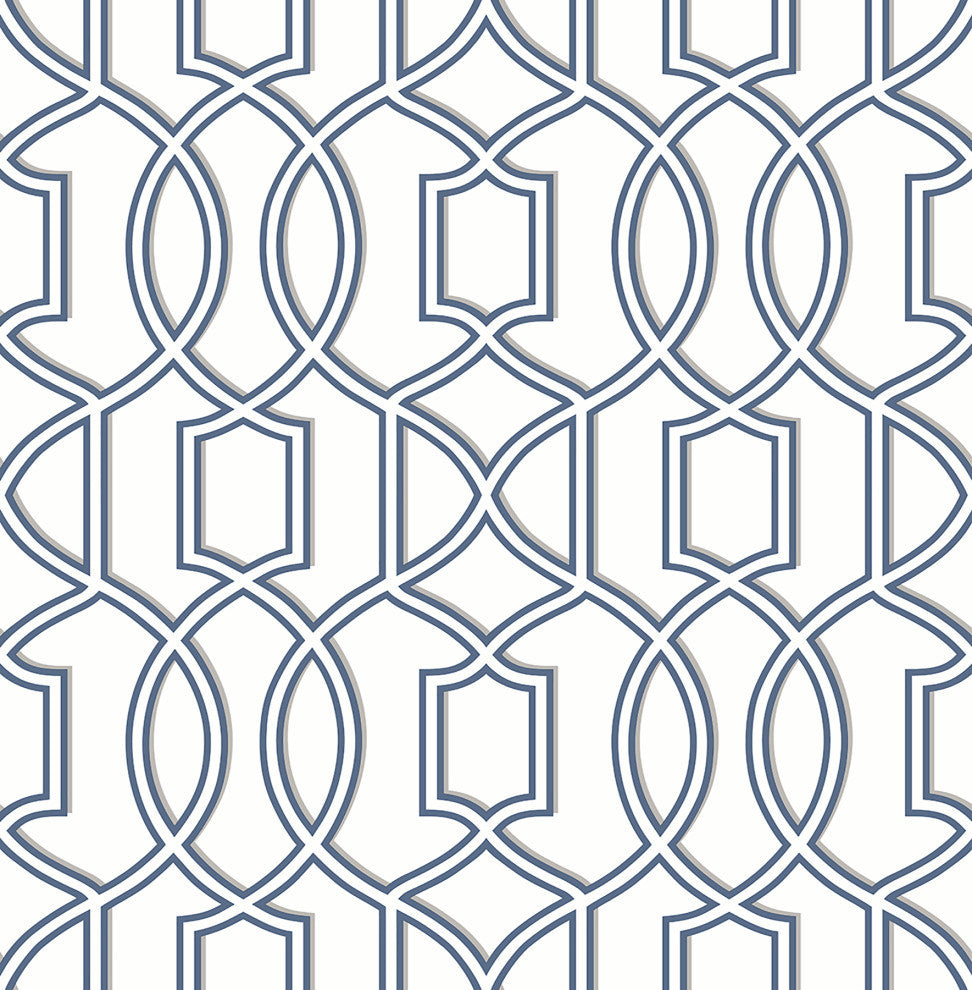 Quantum Blue Trellis Wallpaper Bolt