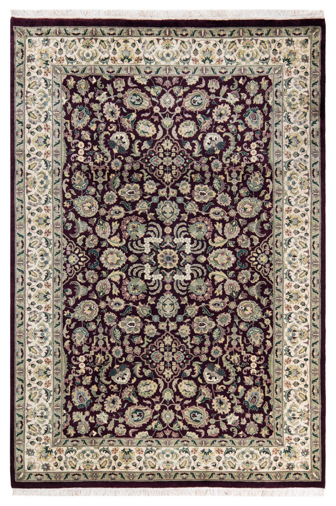 Mogul, One-of-a-Kind Hand-Knotted Area Rug Orange, 4' 3 x 6' 5