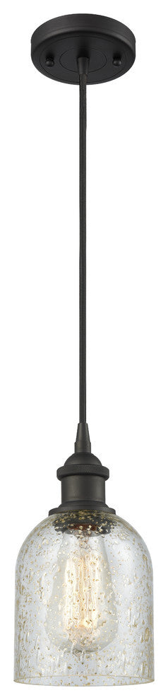 1-Light LED Caledonia 5" Mini Pendant, Oil Rubbed Bronze, Shade: Mica