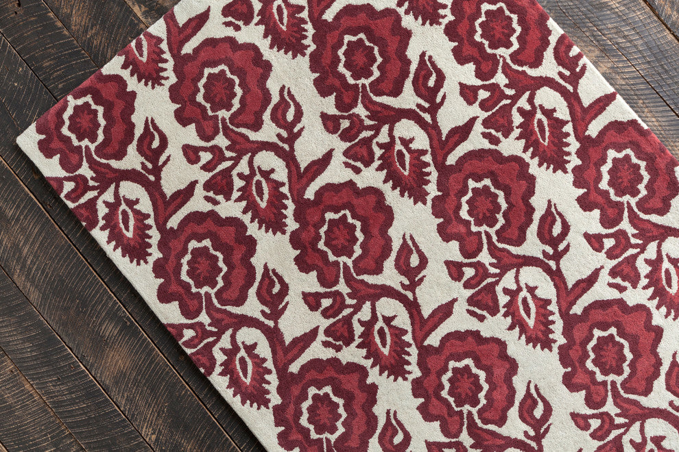 Allie Floral Contemporary Area Rug, 8'x10'