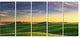 "Green Rural Rolling Hills Tuscany" Landscape Wall Art Print, 5 Panels, 60"x28"