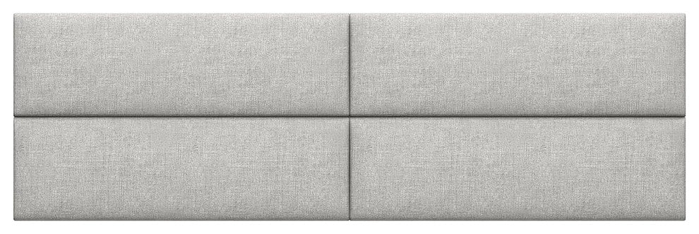 Jaxx Panelist Modern Padded Headboard, Set of 4 Panels, King, Limestone Grey