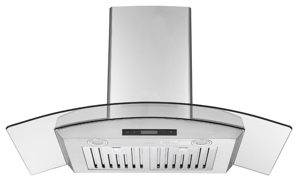 Glass Canopy Stainless Steel Range Hood, 36"