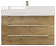 Madison 30" Wall Mounted Vanity With Reinforced Acrylic Sink, Oak